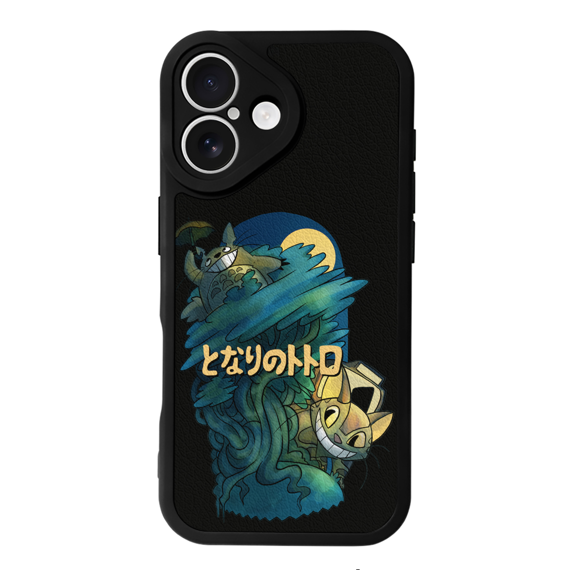 （画像用） となりのトトロ 草壁メイ 草壁サツキ My Neighbor Totoro Satsuki Kusakabe Mei Kusakabe 【iPhone 16シリーズ対応】シリコンスマホケース（レザー調） 材質：シリコン